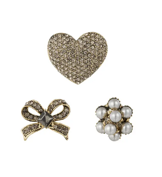 Trio Champagne | Broche