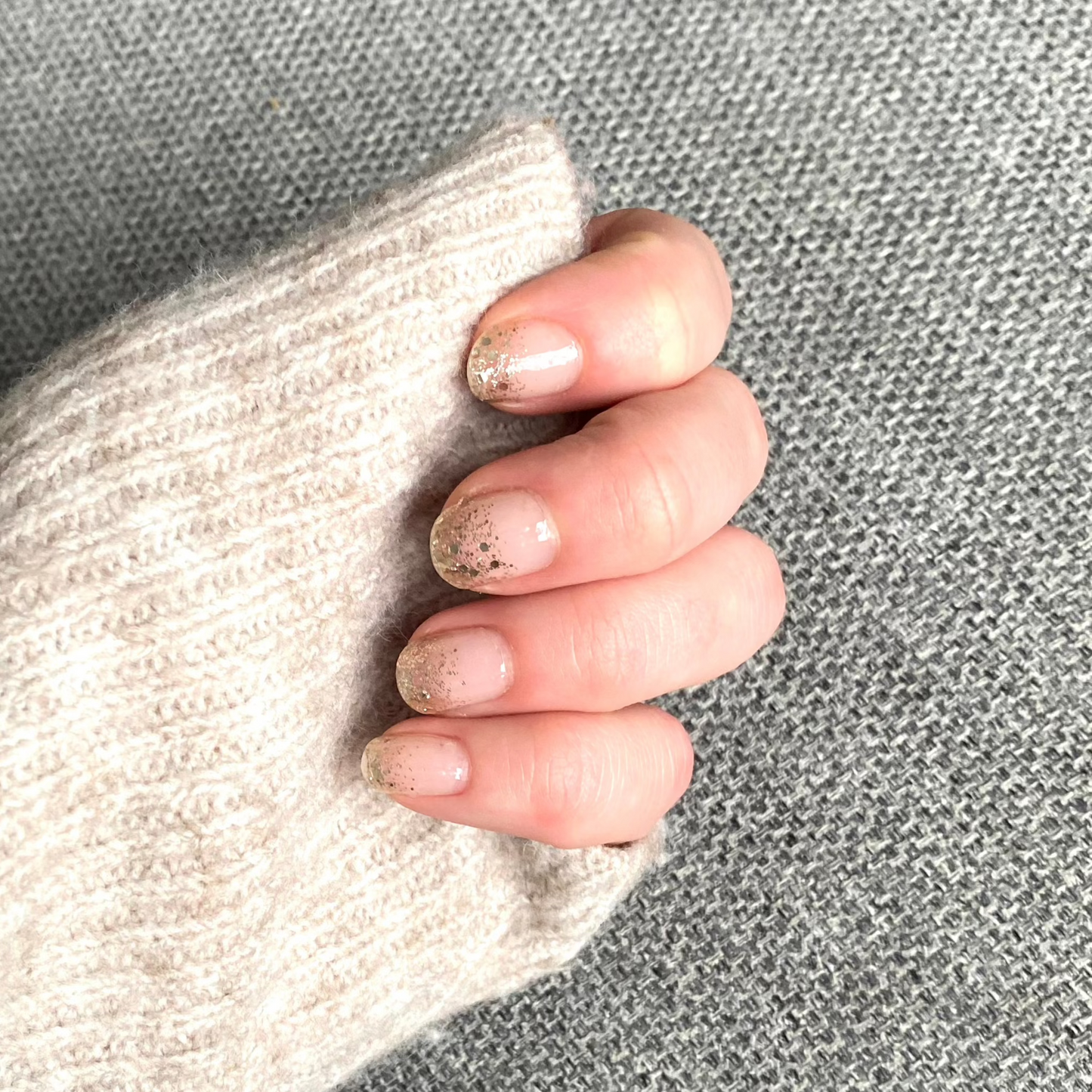 Original Nagelsticker-nailwrap-manicure-transparant-Zilveren glitters-Silver Confettio