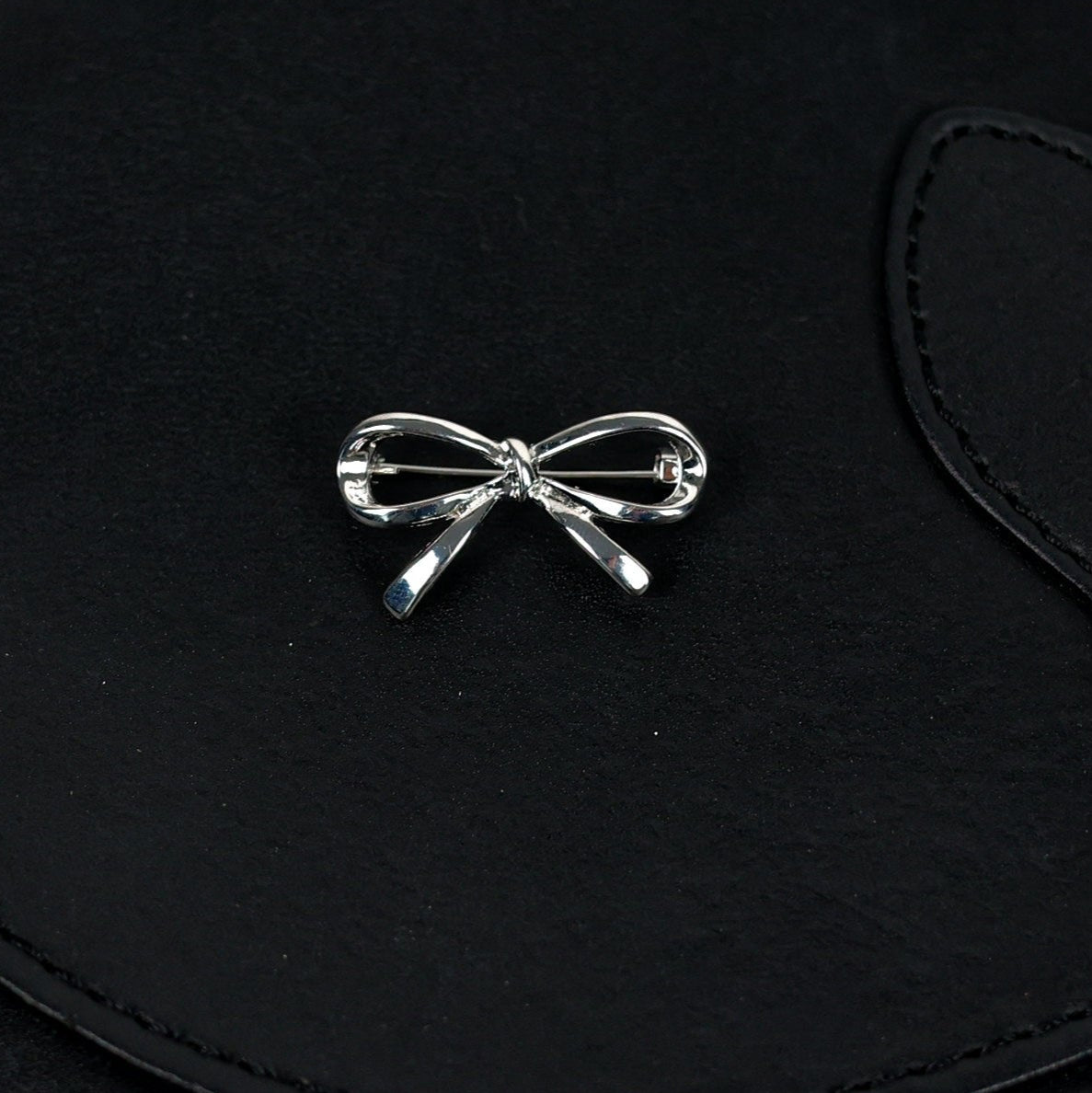 Strikje Zilver | Broche