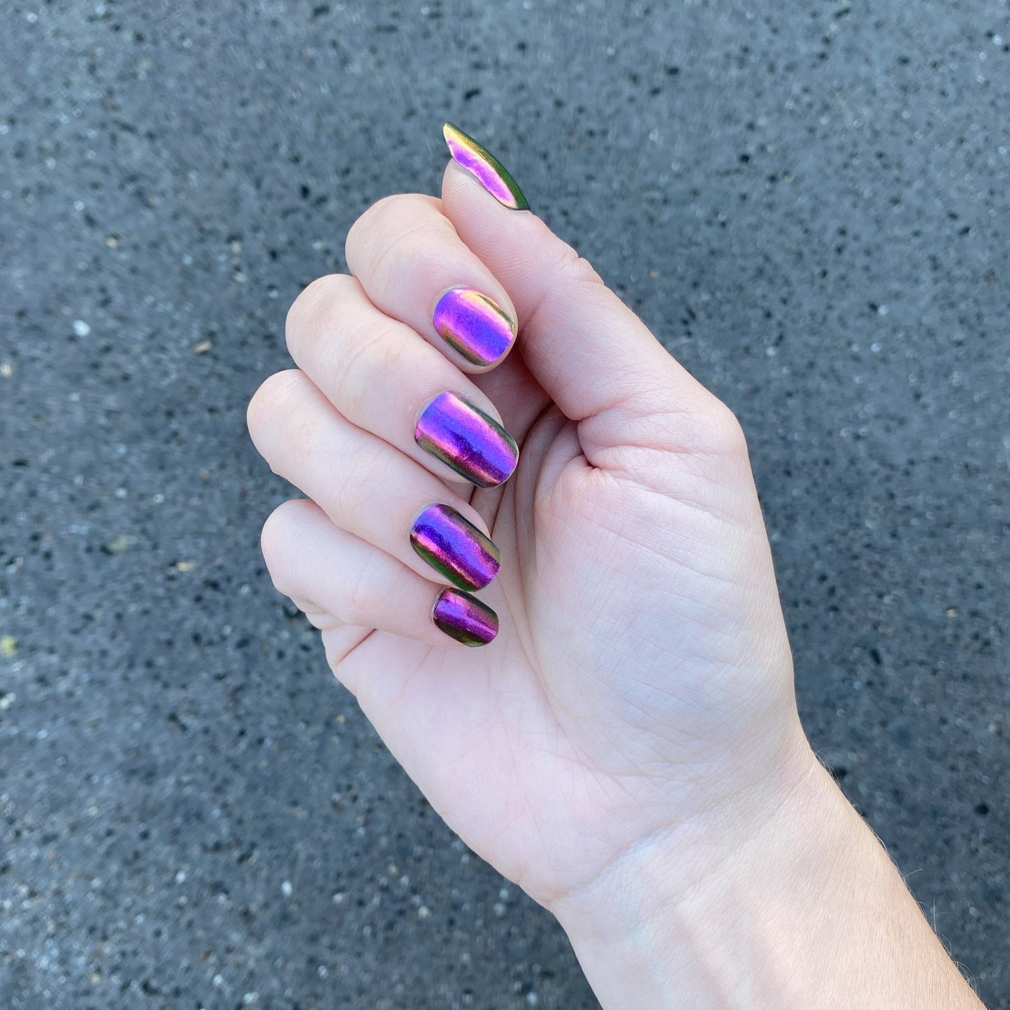 Violet Chameleon | Gel nagelstickers
