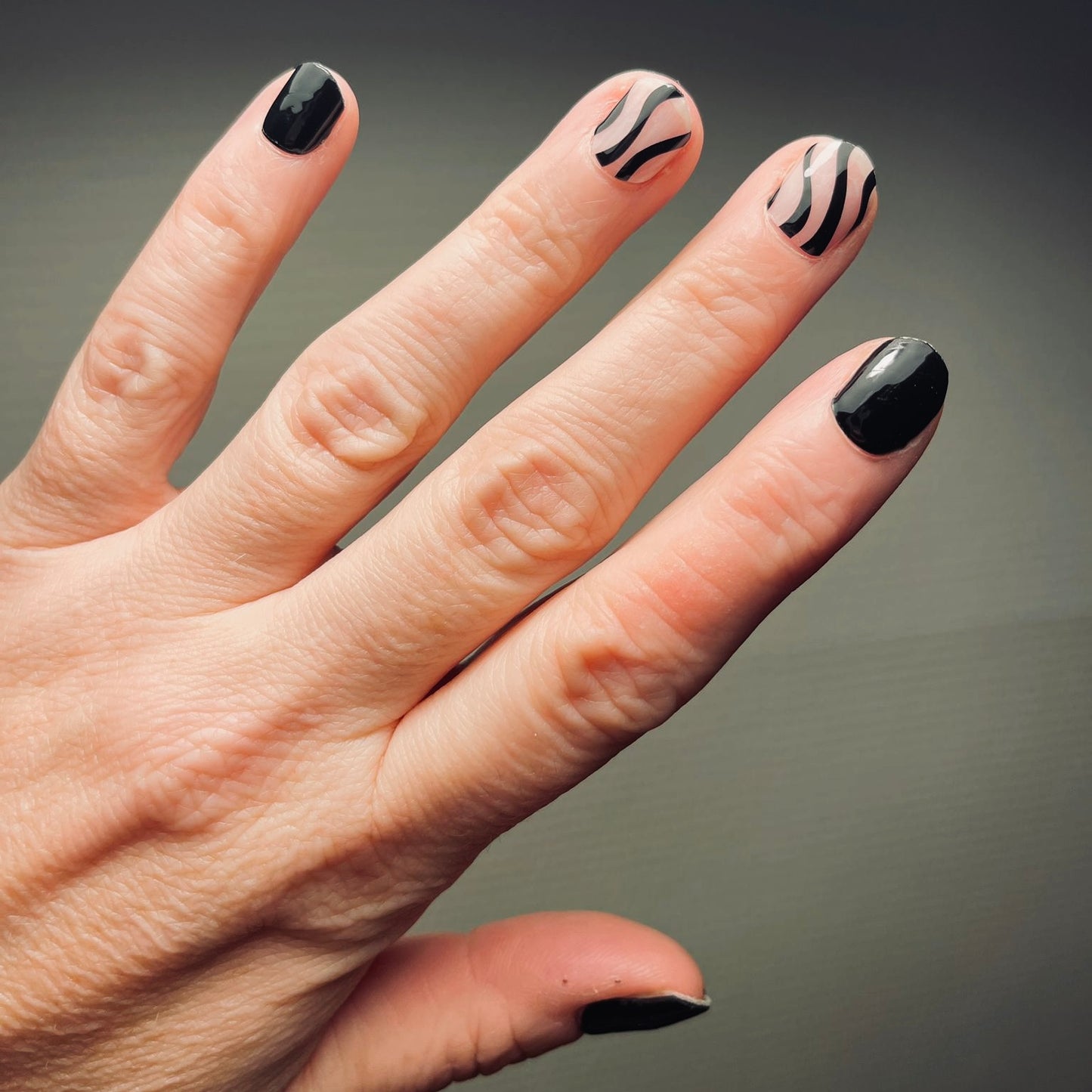 Black Swirl | Gel nagelstickers