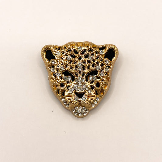 Panter hoofd Goud | Broche