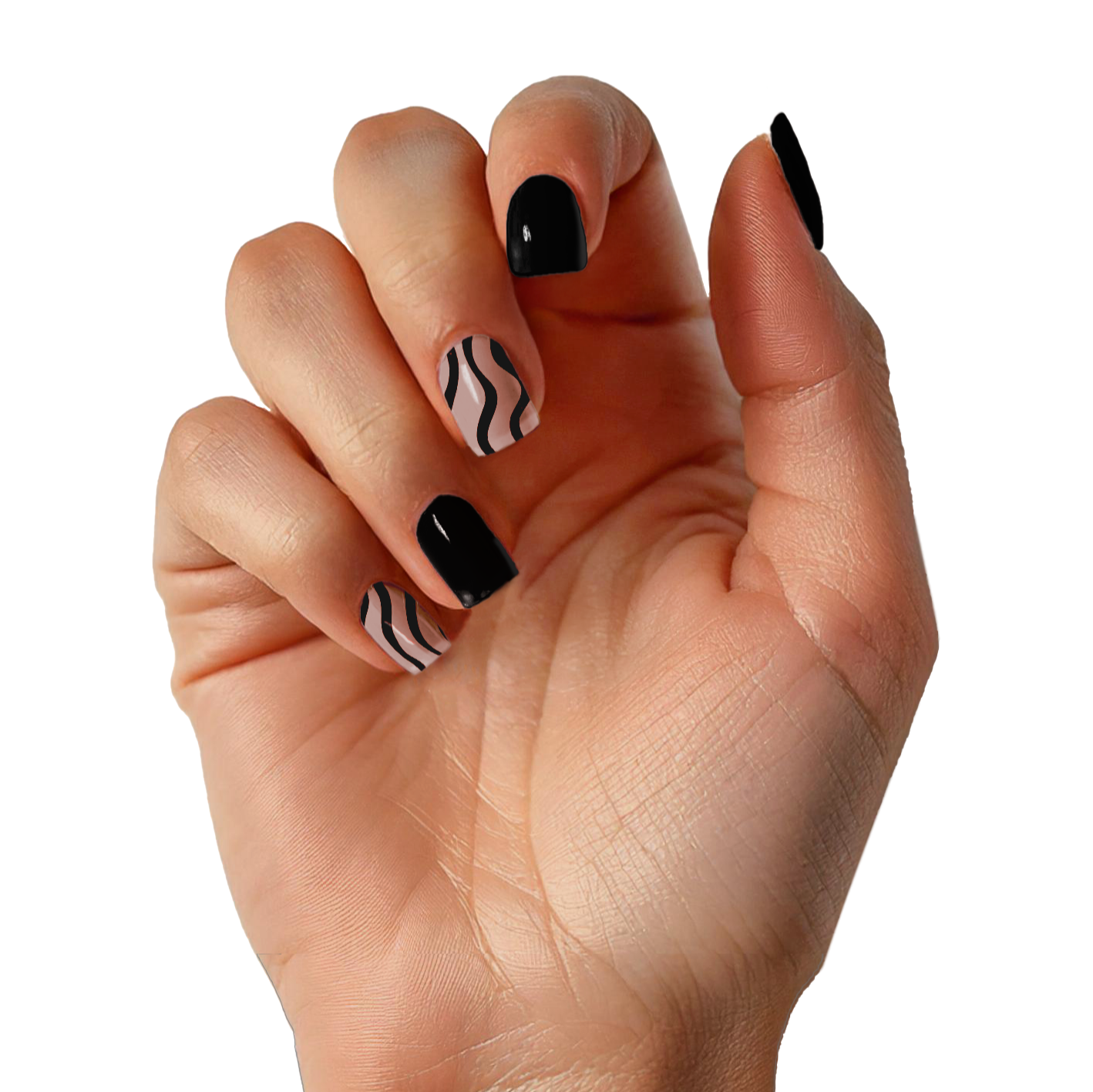 Black Swirl | Gel nagelstickers