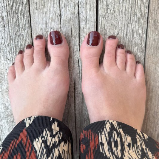 Bold Burgundy | Pedi Gel nagelstickers