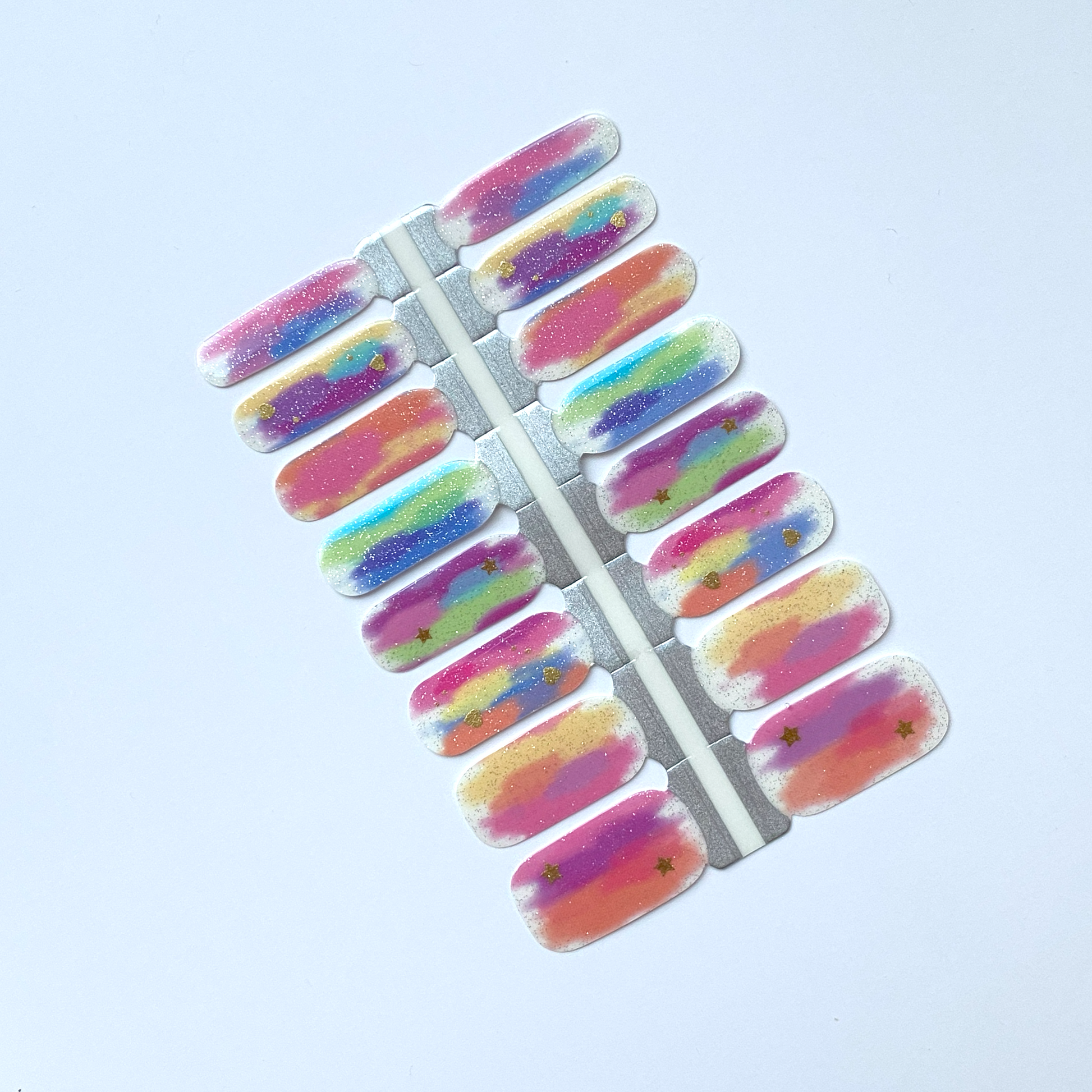 Original Nagelsticker-nailwrap-manicure-semi-transparant-kleur aquarel-Colour Splash