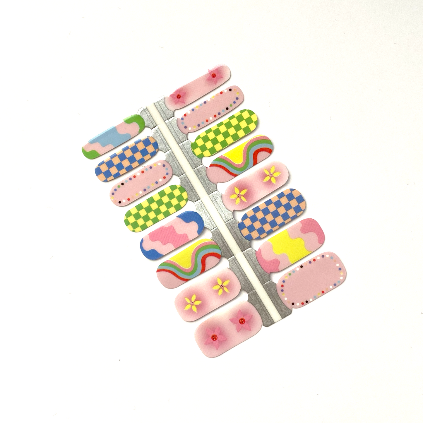 Original Nagelsticker-nailwrap-manicure-semitransparant-feestelijk design-Happy Festival